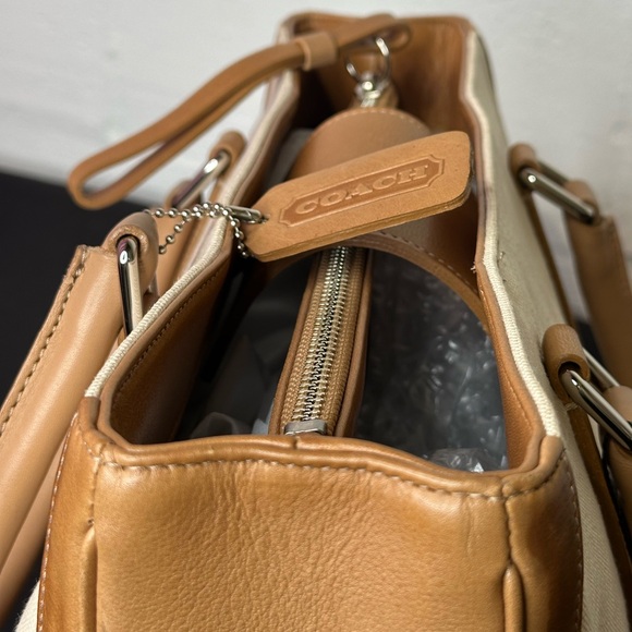 Coach Bonnie Linen Satchel Bag - Picture 7 of 10